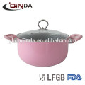 ceramic coated pink aluminum alloy pot